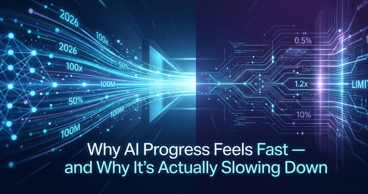 Why AI Progress Feels Fast — and Why It’s Actually Slowing Down