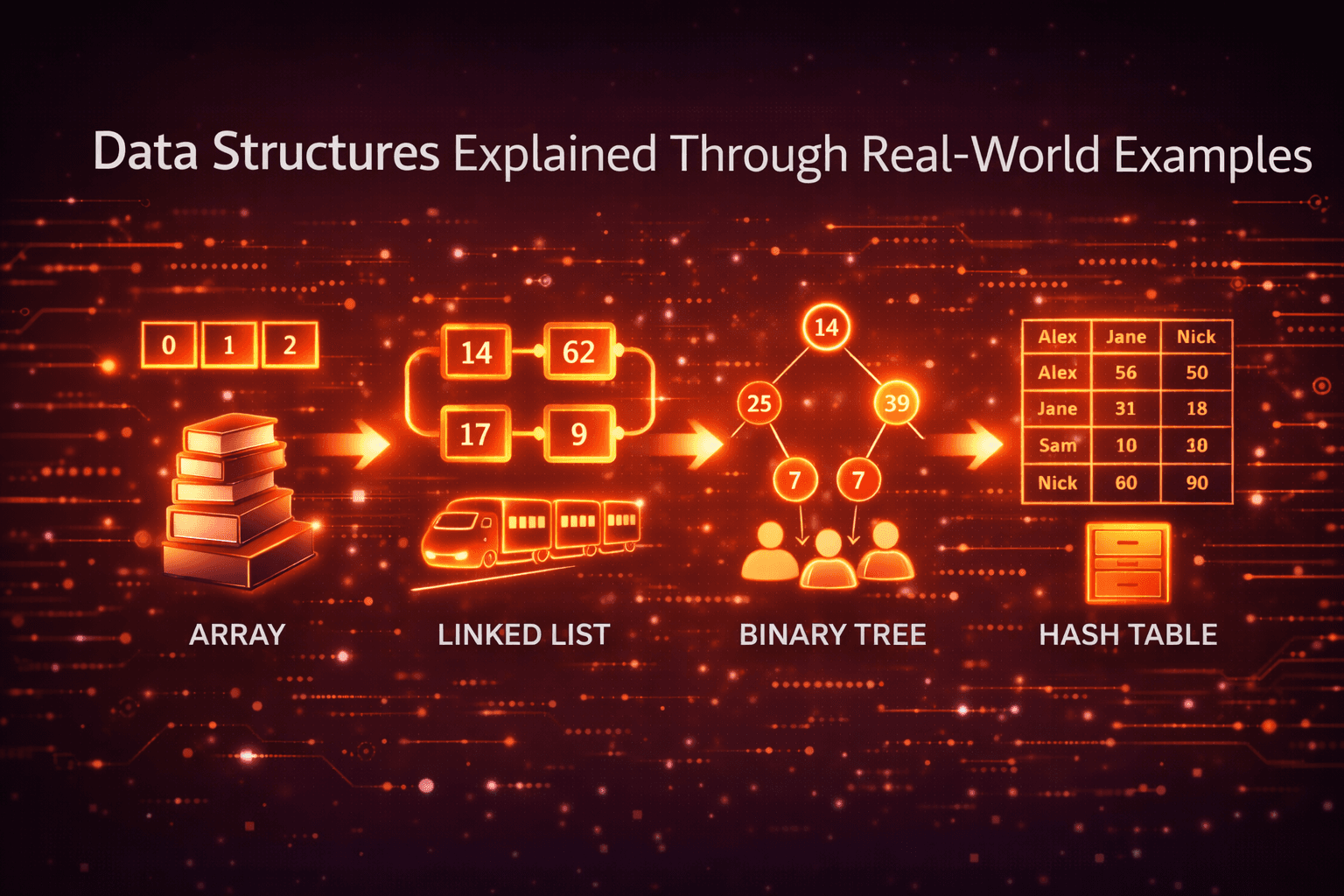 Data Structures Explained Through Real-World Examples: How Abstract Concepts Power Everyday Technology